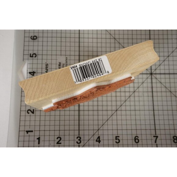 Large Snowflake #2 2404 COMOTION Rubber Stamp Winter Theme Vintage - Picture 4 of 5